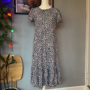 JCrew Navy Blue Cheetah Dress - XS